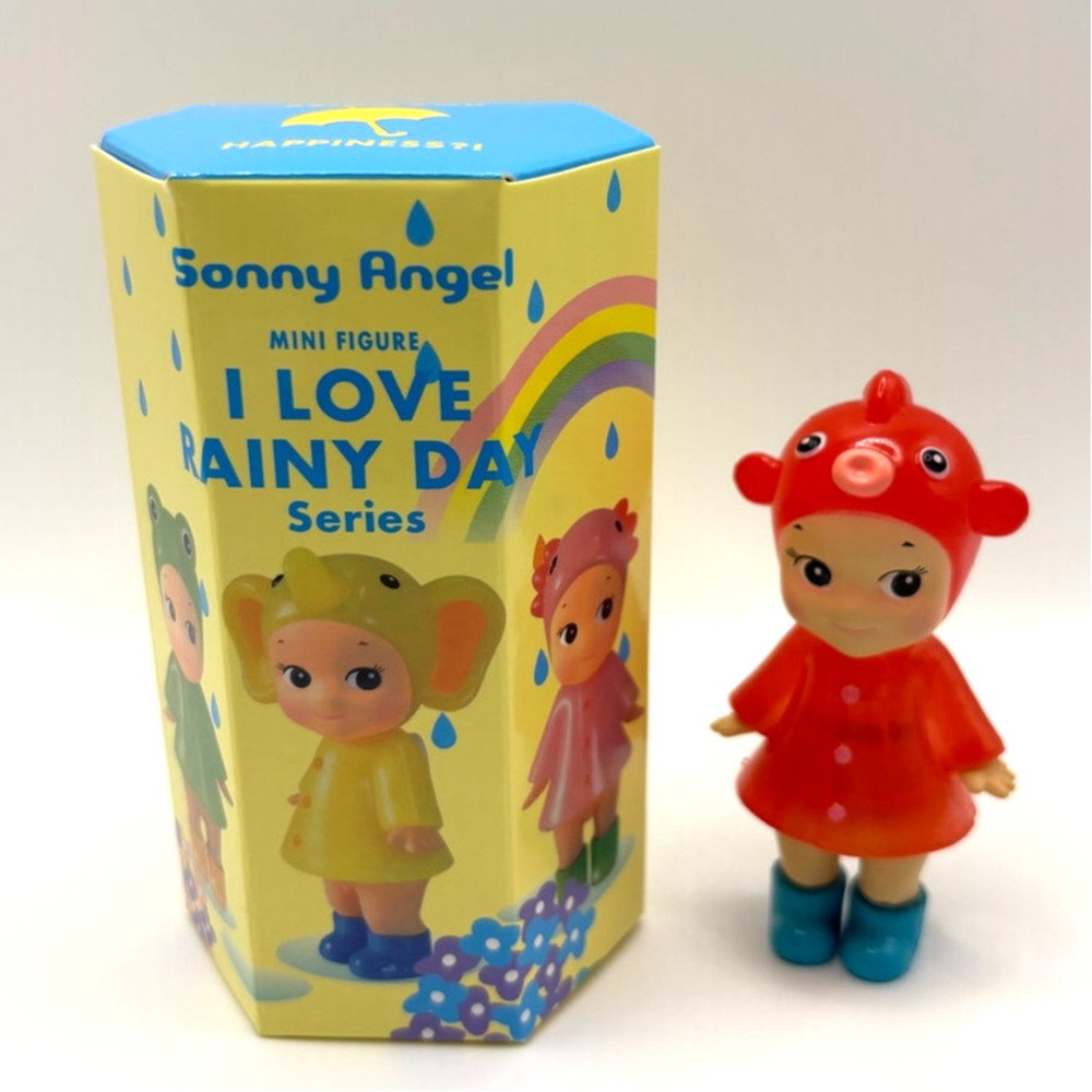 New Kewpie/Angel Mini Figure, Red Fish w/Raincoat, Open Blind Box